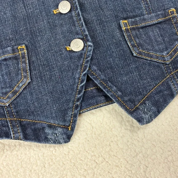Y2K Forever 21 Denim Halter Crop Top Vest Size Small - Picture 11 of 11